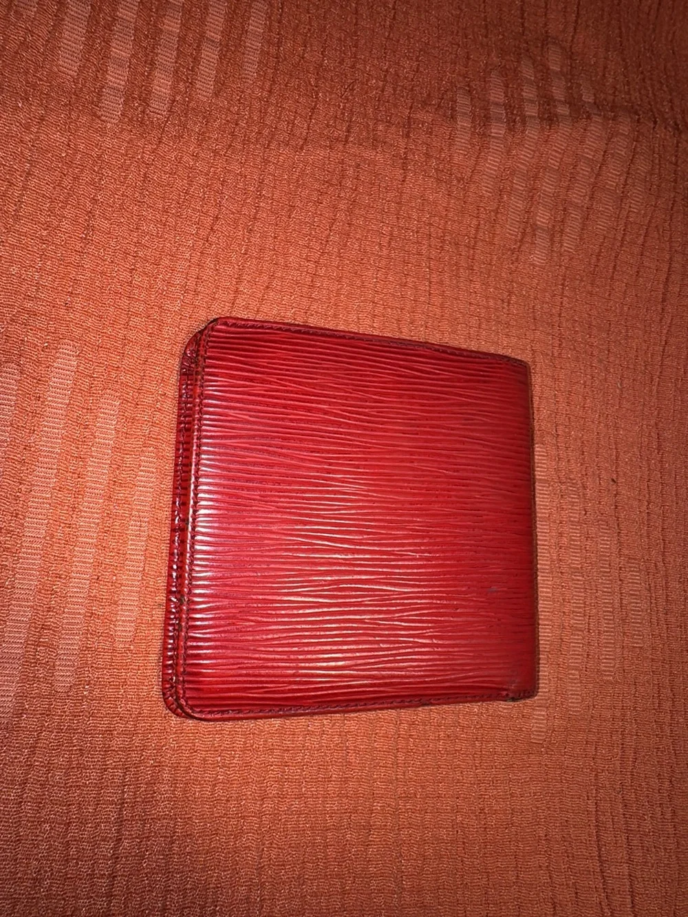 Louis Vuitton Red Epi Leather Bi-Fold Wallet